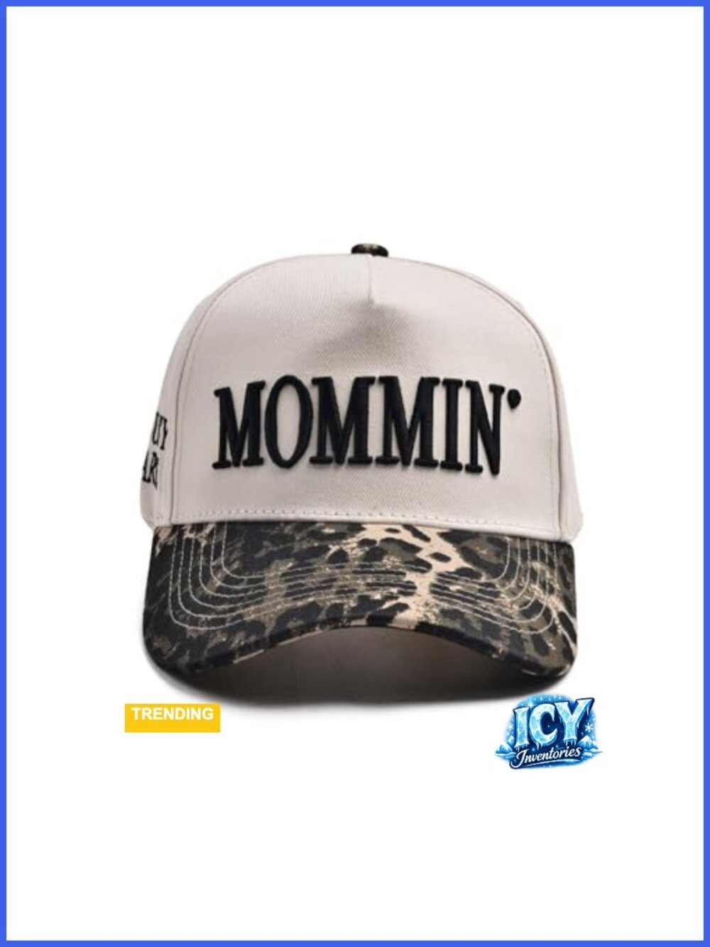 Ponytail Trucker Hat Mommin Embroidered Adjustable Snapback